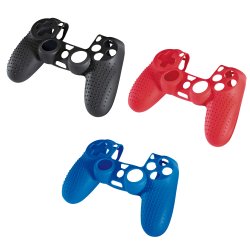 PS4 Håndkontrol beskyttelse Silikone 3 stk Sort Rød Blå
