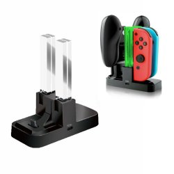 Farverig LED-opladningsholder for Nintendo Switch Joy-Con