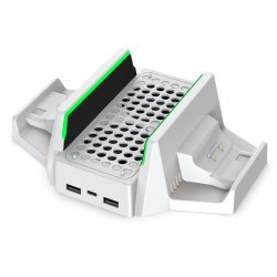 Xbox Series S/X Vertikal Kølestand med to Spillekontrol-opladerpladser