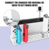 Ladestation til Nintendo Switch Joy-Cons med Spilopbevaring Sort