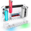 Ladestation til Nintendo Switch Joy-Cons med Spilopbevaring Hvid