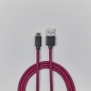 USB-C Kabel 2m Fuzzy Mørkelilla