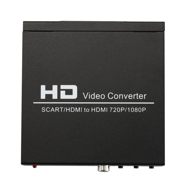 SCART + HDMI til HDMI HD converter og switch Sort