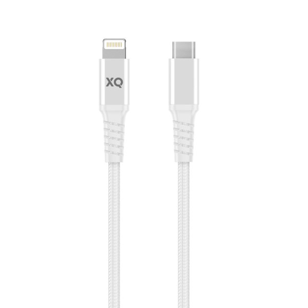Lightning till USB-C Kabel Flätad Extra Stark 2 m Hvid
