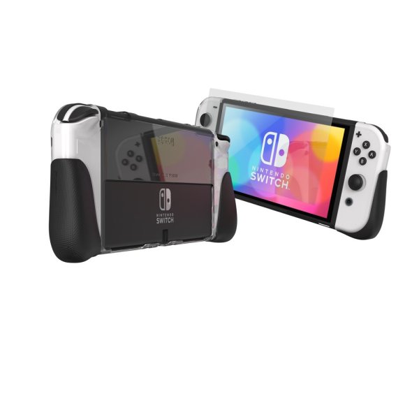 Nintendo Switch OLED Cover Skærmbeskyttelse Kita Grip 360 Clear